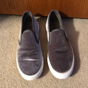Slip on gray shoes